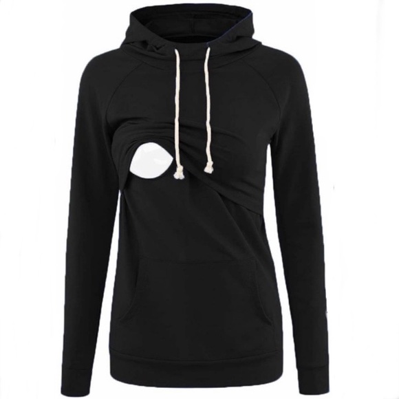 Liu & Qu Tops - Liu & Qu Black Nursing Hoodie